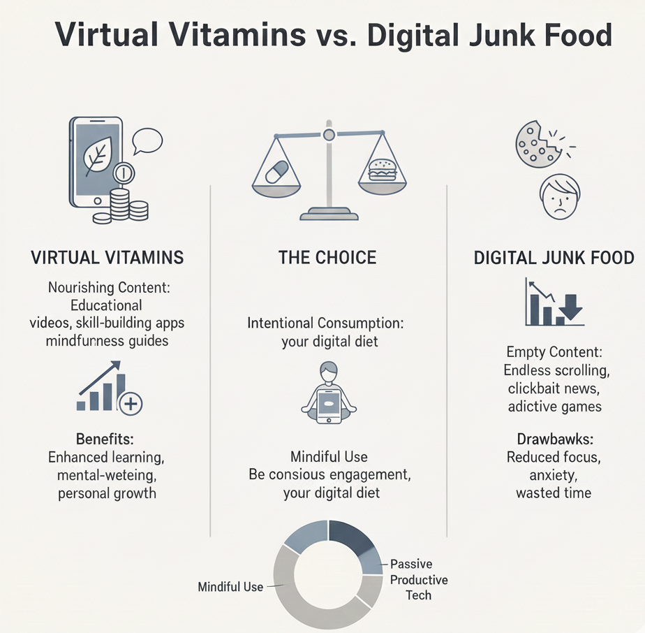 Virtual Vitamins vs. Digital Junk Food